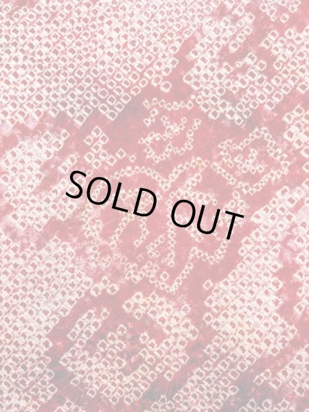 画像5: N0305N  女性用 羽織  シルク(正絹)   赤色, 葉 【中古】 【USED】 【リサイクル】 ★★☆☆☆ (5)