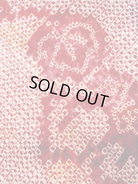 画像6: N0305N  女性用 羽織  シルク(正絹)   赤色, 葉 【中古】 【USED】 【リサイクル】 ★★☆☆☆ (6)