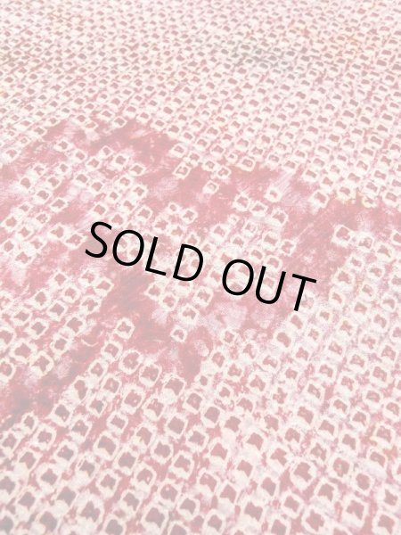 画像8: N0305N  女性用 羽織  シルク(正絹)   赤色, 葉 【中古】 【USED】 【リサイクル】 ★★☆☆☆ (8)