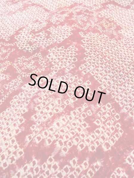 画像9: N0305N  女性用 羽織  シルク(正絹)   赤色, 葉 【中古】 【USED】 【リサイクル】 ★★☆☆☆ (9)