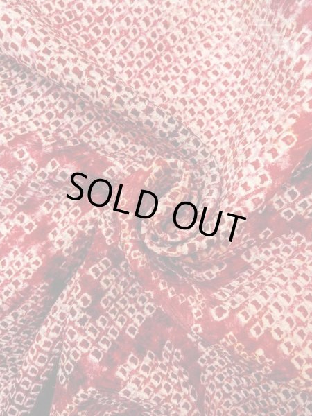 画像11: N0305N  女性用 羽織  シルク(正絹)   赤色, 葉 【中古】 【USED】 【リサイクル】 ★★☆☆☆ (11)