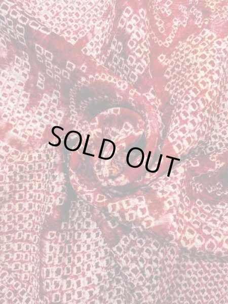 画像12: N0305N  女性用 羽織  シルク(正絹)   赤色, 葉 【中古】 【USED】 【リサイクル】 ★★☆☆☆ (12)