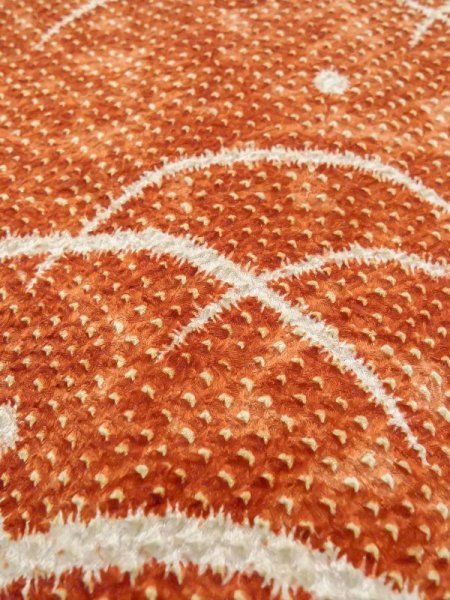 画像10: N0305O  女性用 羽織  シルク（正絹）  鮮やか 茶色, 芝草 【中古】 【USED】 【リサイクル】 ★★★☆☆ (10)