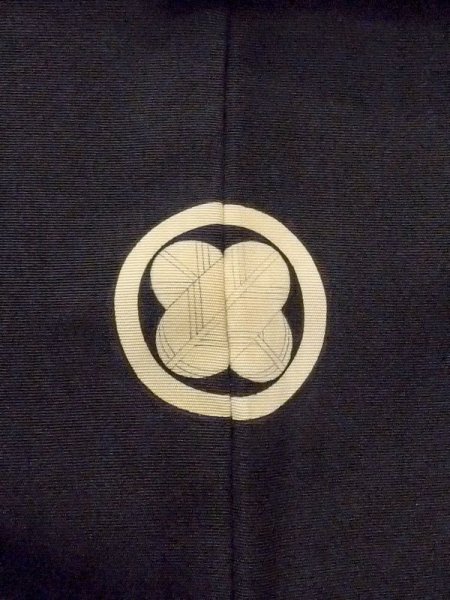 画像3: N0305Y Mint  男性用羽織  シルク（正絹）   黒,  【新古品】 【USED】 【リサイクル】 ★★☆☆☆ (3)