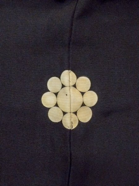 画像3: N0306B  男性用羽織  シルク(正絹)   黒,  【中古】 【USED】 【リサイクル】 ★☆☆☆☆ (3)