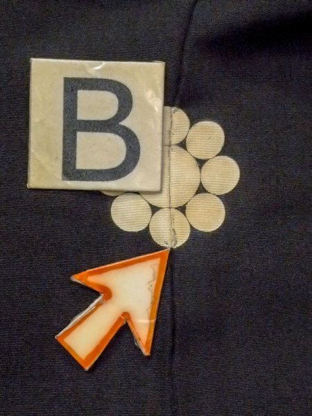 画像12: N0306B  男性用羽織  シルク(正絹)   黒,  【中古】 【USED】 【リサイクル】 ★☆☆☆☆ (12)