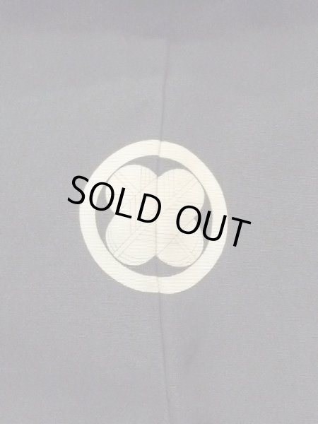 画像3: N0306D  男性用羽織  シルク（正絹）   黒,  【中古】 【USED】 【リサイクル】 ★★☆☆☆ (3)