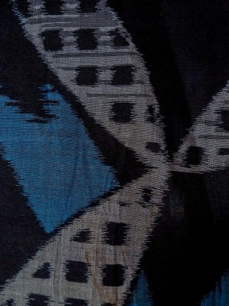 画像5: N0312G  女性用 単衣  シルク（正絹）   黒, 抽象的模様 【中古】 【USED】 【リサイクル】 ★☆☆☆☆ (5)