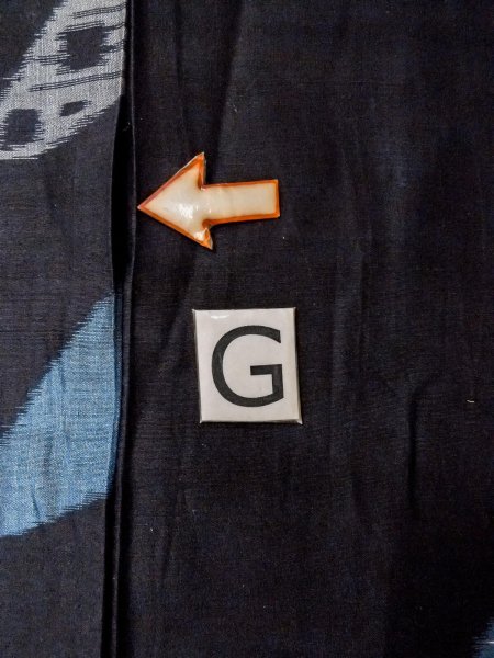 画像20: N0312G  女性用 単衣  シルク（正絹）   黒, 抽象的模様 【中古】 【USED】 【リサイクル】 ★☆☆☆☆ (20)