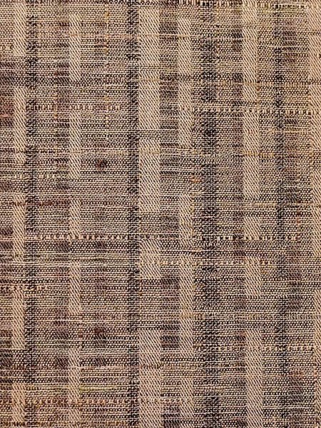 画像5: N0312H  女性用 単衣  シルク（正絹） 淡い 薄い 茶色, チェック柄 【中古】 【USED】 【リサイクル】 ★★☆☆☆ (5)