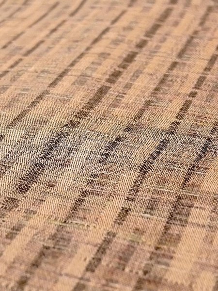 画像7: N0312H  女性用 単衣  シルク（正絹） 淡い 薄い 茶色, チェック柄 【中古】 【USED】 【リサイクル】 ★★☆☆☆ (7)