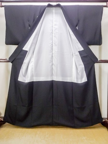 画像2: N0312K  女性用 喪服  シルク（正絹）   黒,  【中古】 【USED】 【リサイクル】 ★★☆☆☆ (2)