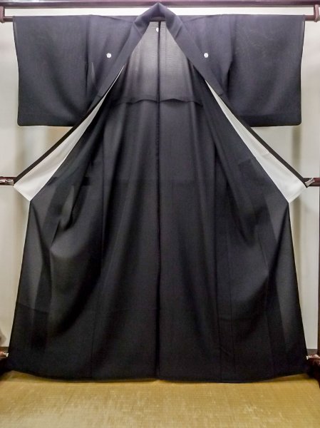 画像2: N0312P  女性用 喪服  シルク（正絹）   黒,  【中古】 【USED】 【リサイクル】 ★★☆☆☆ (2)