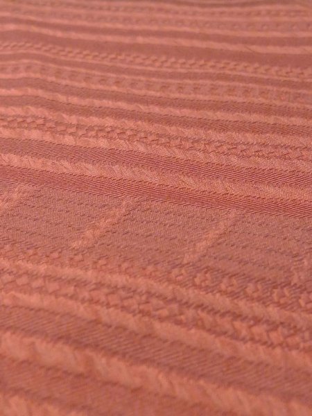 画像8: N0321D  女性用 道行  シルク(正絹)  灰色がかった 橙色, ぼかし 【中古】 【USED】 【リサイクル】 ★★★☆☆ (8)