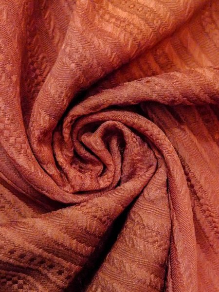 画像10: N0321D  女性用 道行  シルク(正絹)  灰色がかった 橙色, ぼかし 【中古】 【USED】 【リサイクル】 ★★★☆☆ (10)