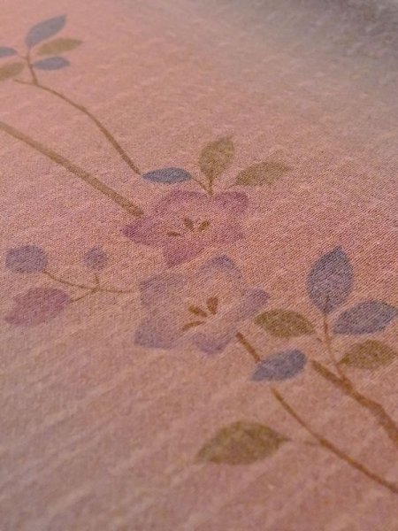 画像9: N0321E  女性用 道行  シルク(正絹)  淡い 灰色, ききょう 【中古】 【USED】 【リサイクル】 ★★☆☆☆ (9)