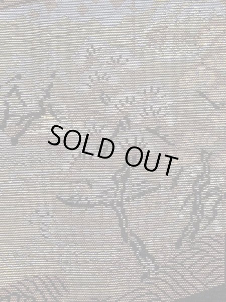 画像5: N0321F  女性用 道行  シルク（正絹）   黒, 松/松葉 【中古】 【USED】 【リサイクル】 ★★☆☆☆ (5)