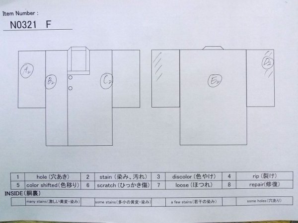 画像13: N0321F  女性用 道行  シルク(正絹)   黒, 松/松葉 【中古】 【USED】 【リサイクル】 ★★☆☆☆ (13)