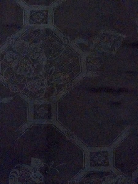 画像4: N0321H  女性用 道行 使用感あり シルク(正絹)   黒,  【中古】 【USED】 【リサイクル】 ★★☆☆☆ (4)