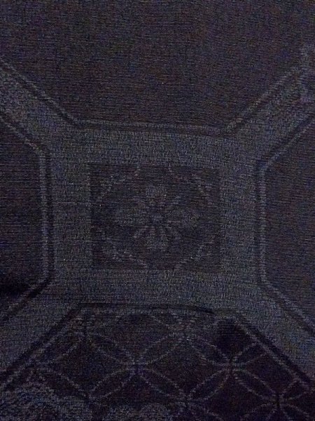 画像6: N0321H  女性用 道行 使用感あり シルク(正絹)   黒,  【中古】 【USED】 【リサイクル】 ★★☆☆☆ (6)