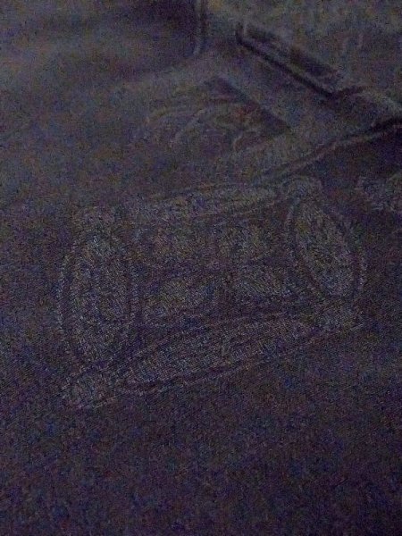 画像10: N0321H  女性用 道行 使用感あり シルク(正絹)   黒,  【中古】 【USED】 【リサイクル】 ★★☆☆☆ (10)