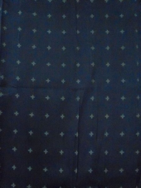 画像3: N0321K  女性用 道行 使用感あり 化繊  深い 青緑色, 十字 【中古】 【USED】 【リサイクル】 ★★☆☆☆ (3)