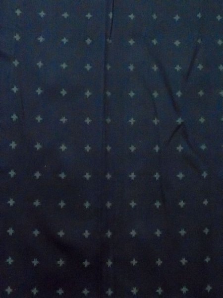 画像4: N0321K  女性用 道行 使用感あり 化繊  深い 青緑色, 十字 【中古】 【USED】 【リサイクル】 ★★☆☆☆ (4)