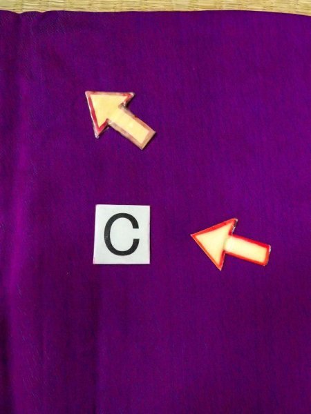 画像14: N0321L  女性用 道行  シルク(正絹)  光沢のある 紫色, 線 【中古】 【USED】 【リサイクル】 ★☆☆☆☆ (14)