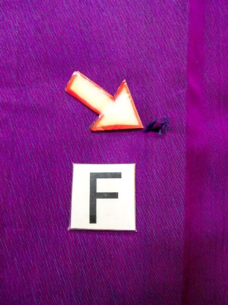 画像17: N0321L  女性用 道行  シルク(正絹)  光沢のある 紫色, 線 【中古】 【USED】 【リサイクル】 ★☆☆☆☆ (17)