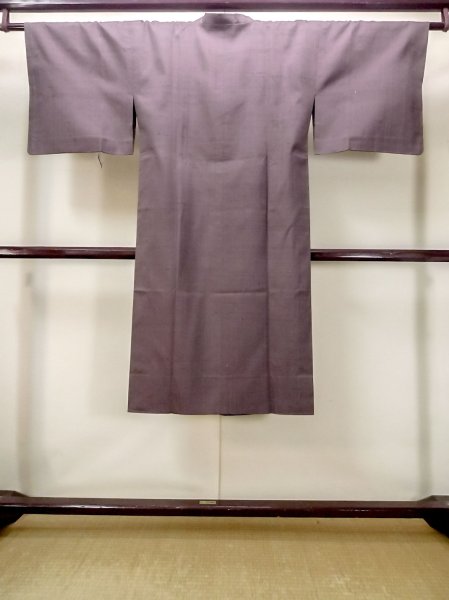 画像2: N0321M  女性用 道行  シルク(正絹)  灰色がかった 茶色,  【中古】 【USED】 【リサイクル】 ★★★☆☆ (2)