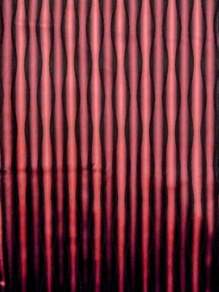 画像3: N0321O  女性用 道行  シルク（正絹）   朱赤, 立涌 【中古】 【USED】 【リサイクル】 ★★★☆☆ (3)