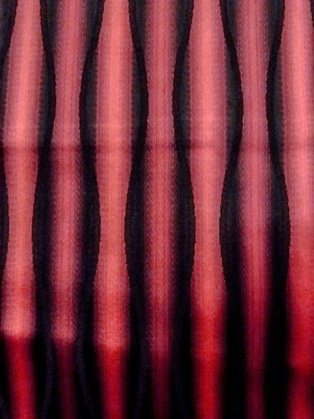 画像4: N0321O  女性用 道行  シルク（正絹）   朱赤, 立涌 【中古】 【USED】 【リサイクル】 ★★★☆☆ (4)