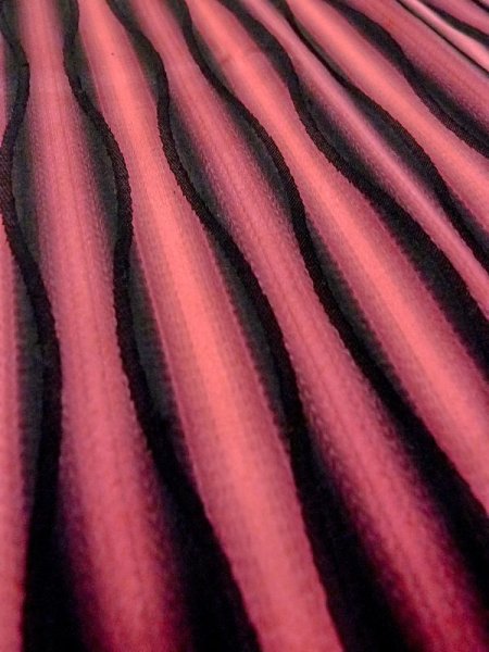 画像7: N0321O  女性用 道行  シルク（正絹）   朱赤, 立涌 【中古】 【USED】 【リサイクル】 ★★★☆☆ (7)