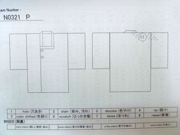 画像10: N0321O  女性用 道行  シルク（正絹）   朱赤, 立涌 【中古】 【USED】 【リサイクル】 ★★★☆☆ (10)
