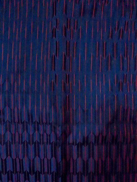 画像3: N0321P  女性用 道行 矢絣柄 シルク（正絹）   藍,  【中古】 【USED】 【リサイクル】 ★★★☆☆ (3)