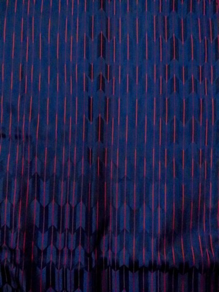 画像4: N0321P  女性用 道行 矢絣柄 シルク（正絹）   藍,  【中古】 【USED】 【リサイクル】 ★★★☆☆ (4)