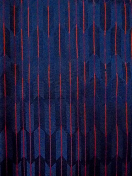 画像5: N0321P  女性用 道行 矢絣柄 シルク（正絹）   藍,  【中古】 【USED】 【リサイクル】 ★★★☆☆ (5)