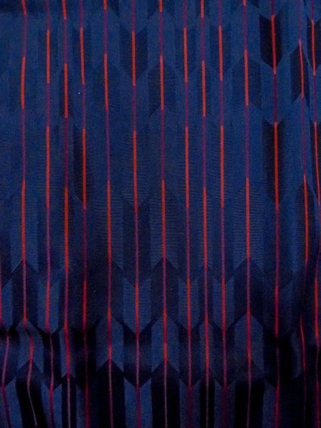 画像6: N0321P  女性用 道行 矢絣柄 シルク（正絹）   藍,  【中古】 【USED】 【リサイクル】 ★★★☆☆ (6)