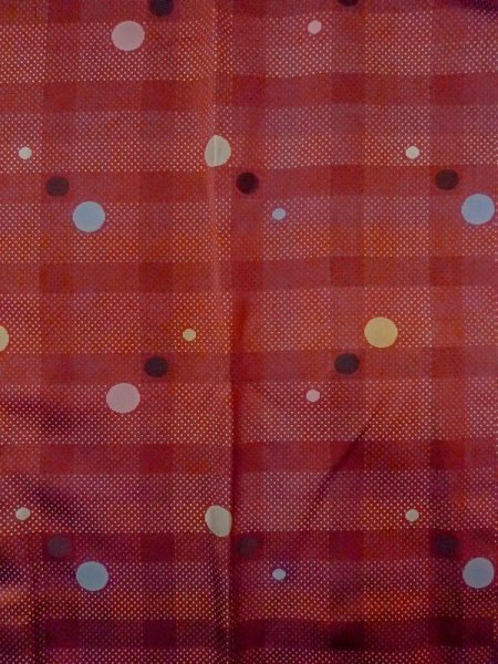 画像3: N0321Q  女性用 雨コート  シルク（正絹）   えんじ, 小さな点々 【中古】 【USED】 【リサイクル】 ★★☆☆☆ (3)