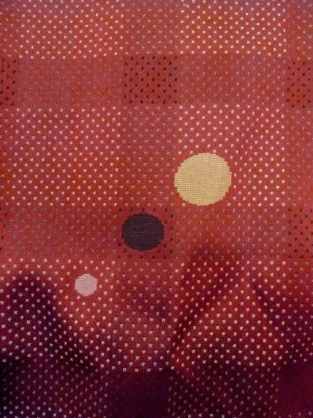 画像5: N0321Q  女性用 雨コート  シルク（正絹）   えんじ, 小さな点々 【中古】 【USED】 【リサイクル】 ★★☆☆☆ (5)