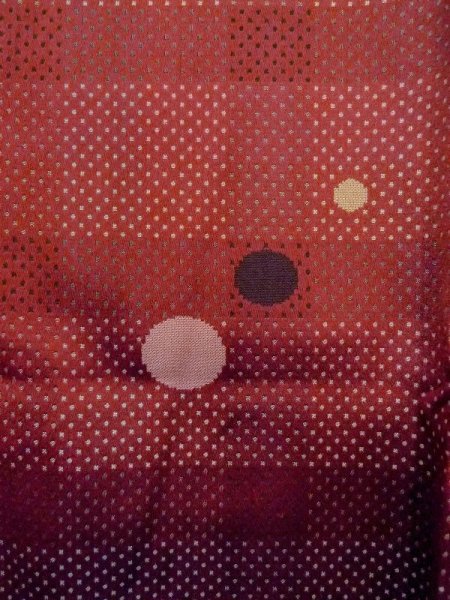 画像7: N0321Q  女性用 雨コート  シルク（正絹）   えんじ, 小さな点々 【中古】 【USED】 【リサイクル】 ★★☆☆☆ (7)