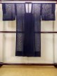 画像2: N0321R  女性用 道行  シルク（正絹）   紺, 縞 【中古】 【USED】 【リサイクル】 ★★★☆☆ (2)
