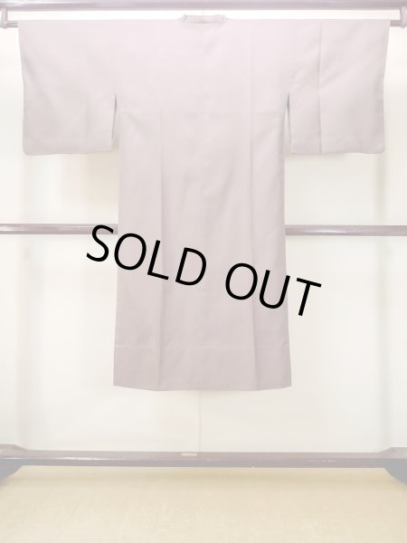 画像2: N0321S  女性用 道行  シルク（正絹）  光沢のある 茶色, 線 【中古】 【USED】 【リサイクル】 ★★★☆☆ (2)