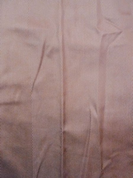 画像4: N0321S  女性用 道行  シルク（正絹）  光沢のある 茶色, 線 【中古】 【USED】 【リサイクル】 ★★★☆☆ (4)