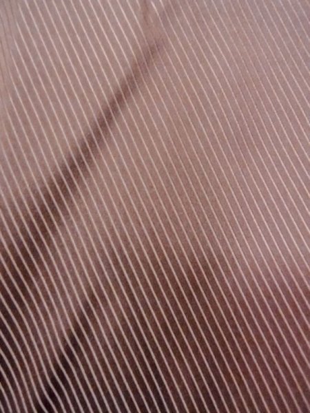 画像6: N0321S  女性用 道行  シルク（正絹）  光沢のある 茶色, 線 【中古】 【USED】 【リサイクル】 ★★★☆☆ (6)