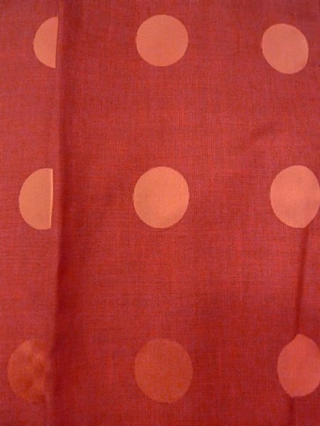 画像5: N0321U Mint  女性用 道行  化繊  光沢のある 朱赤, 丸 【中古】 【USED】 【リサイクル】 ★★★★☆ (5)