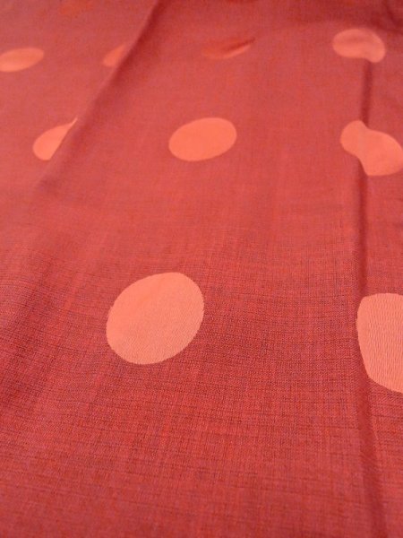 画像8: N0321U Mint  女性用 道行  化繊  光沢のある 朱赤, 丸 【中古】 【USED】 【リサイクル】 ★★★★☆ (8)