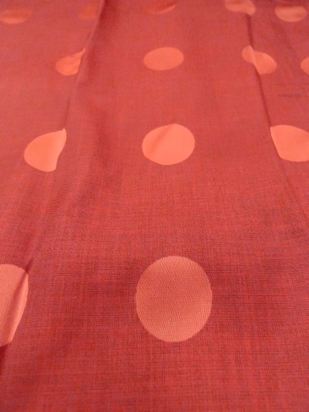 画像10: N0321U Mint  女性用 道行  化繊  光沢のある 朱赤, 丸 【中古】 【USED】 【リサイクル】 ★★★★☆ (10)