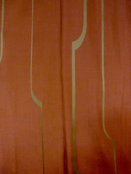 画像3: N0321V  女性用 雨コート  化繊  赤み 茶色, 線 【中古】 【USED】 【リサイクル】 ★★★☆☆ (3)