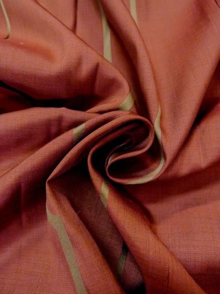 画像12: N0321V  女性用 雨コート  化繊  赤み 茶色, 線 【中古】 【USED】 【リサイクル】 ★★★☆☆ (12)